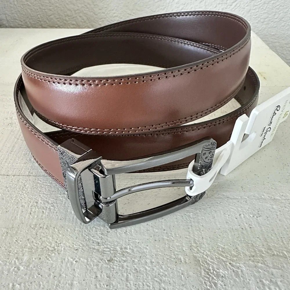 Robert Graham Men's Barolo Leather Reversible Belt Brown/Tan Sz 40 NWT